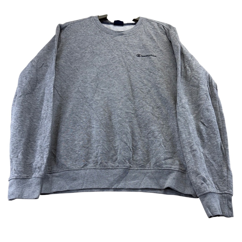 Champion Sweatshirt Unisex Small Gray Vintage Crewneck Pullover Logo Long Sleeve